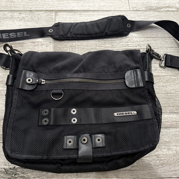 Diesel Black Messenger Bag